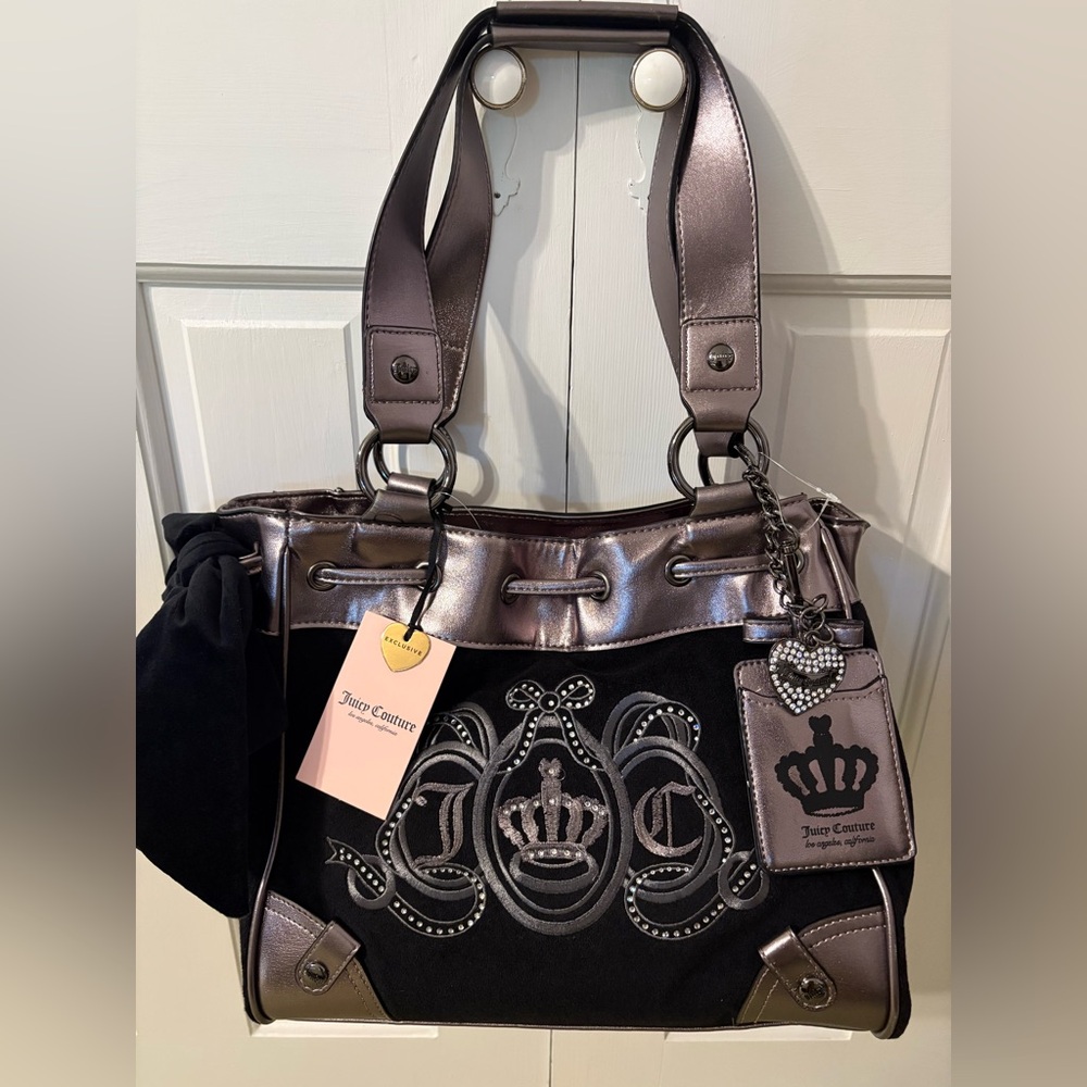 Juicy Couture Black and Metallic Tote